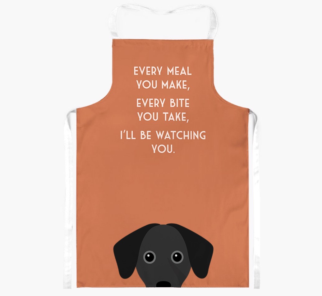 I'll Be Watching You: Personalised {breedFullName} Apron