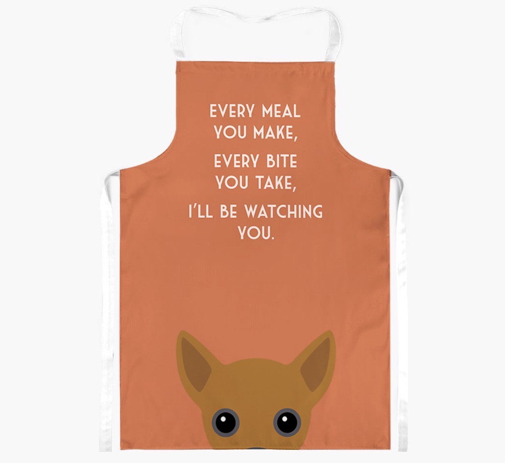 I'll Be Watching You: Personalised {breedFullName} Apron