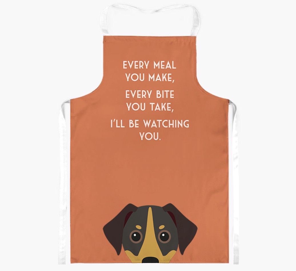 I'll Be Watching You: Personalised {breedFullName} Apron