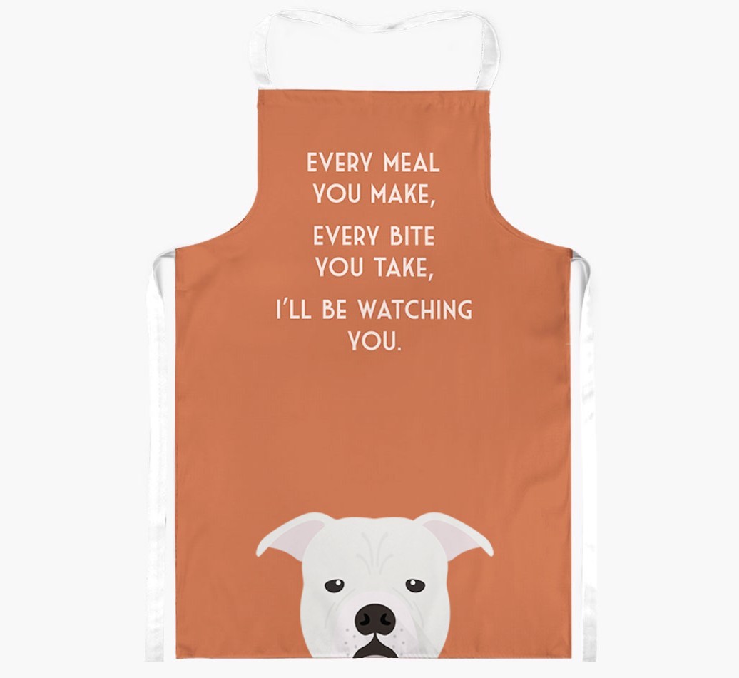 I'll Be Watching You: Personalised {breedFullName} Apron