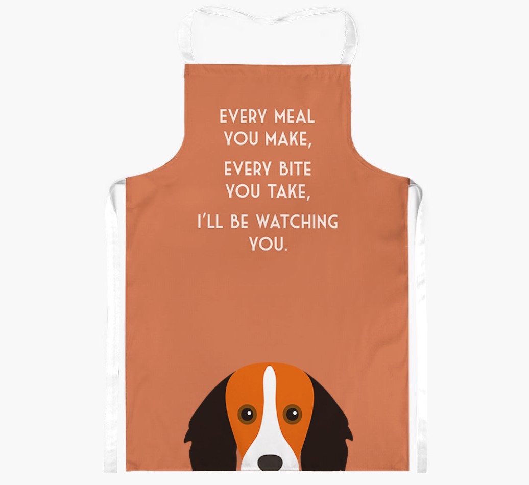 I'll Be Watching You: Personalised {breedFullName} Apron