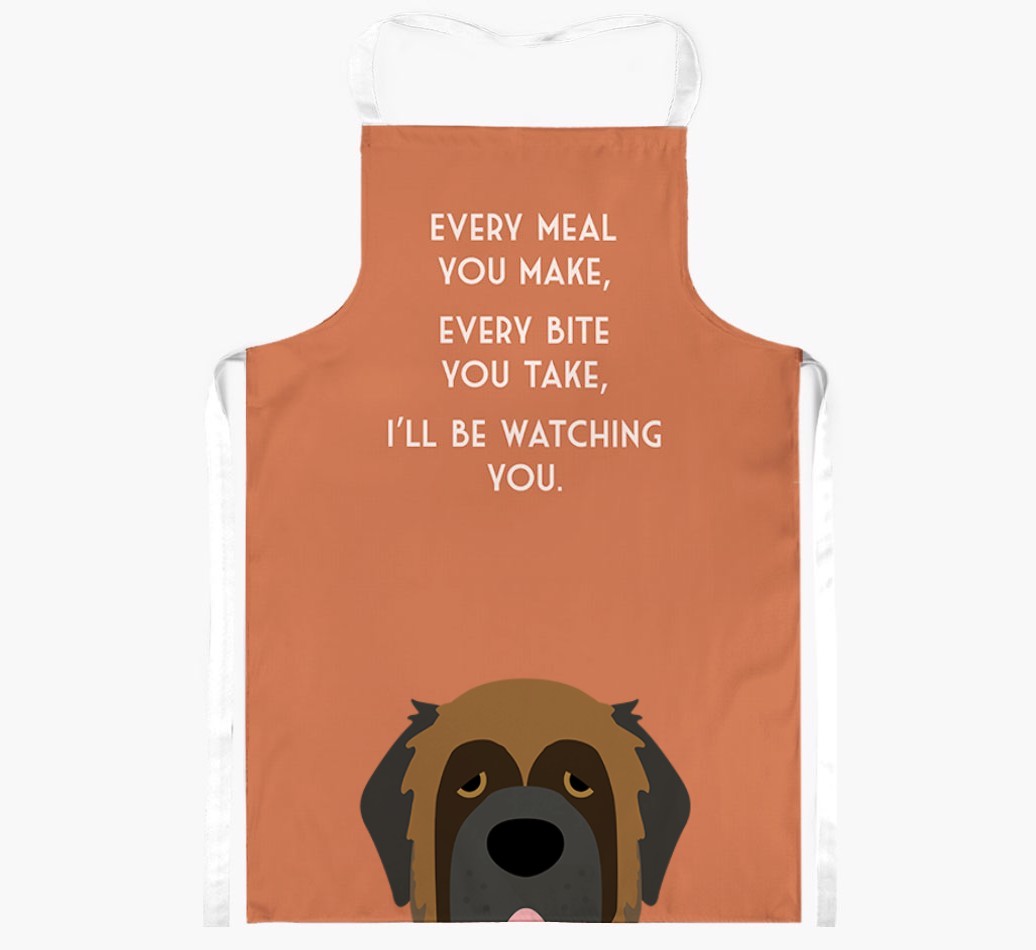 I'll Be Watching You: Personalised {breedFullName} Apron