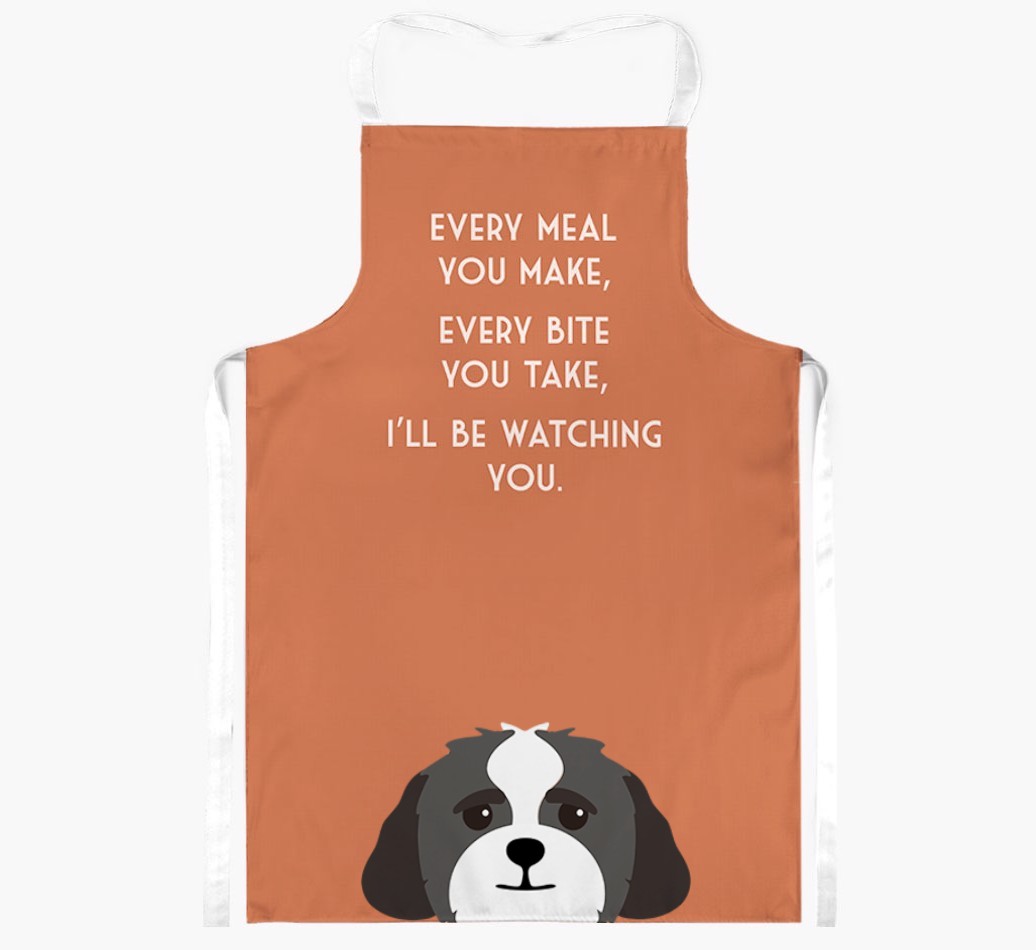 I'll Be Watching You: Personalised {breedFullName} Apron