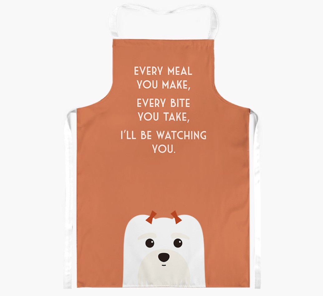 I'll Be Watching You: Personalised {breedFullName} Apron