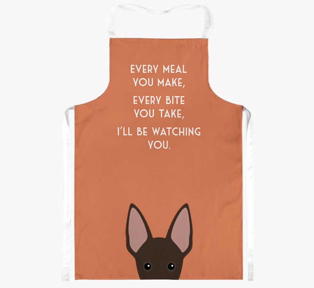 I'll Be Watching You: Personalised {breedFullName} Apron