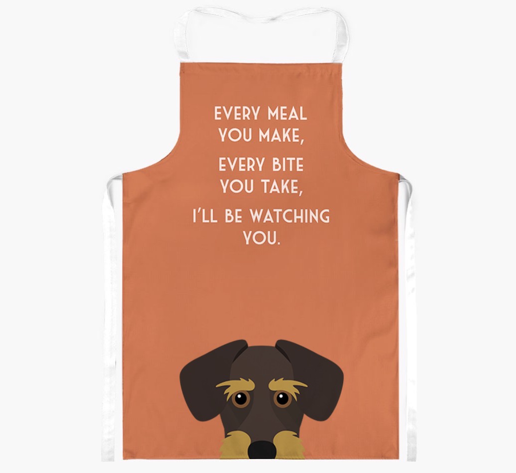I'll Be Watching You: Personalised {breedFullName} Apron
