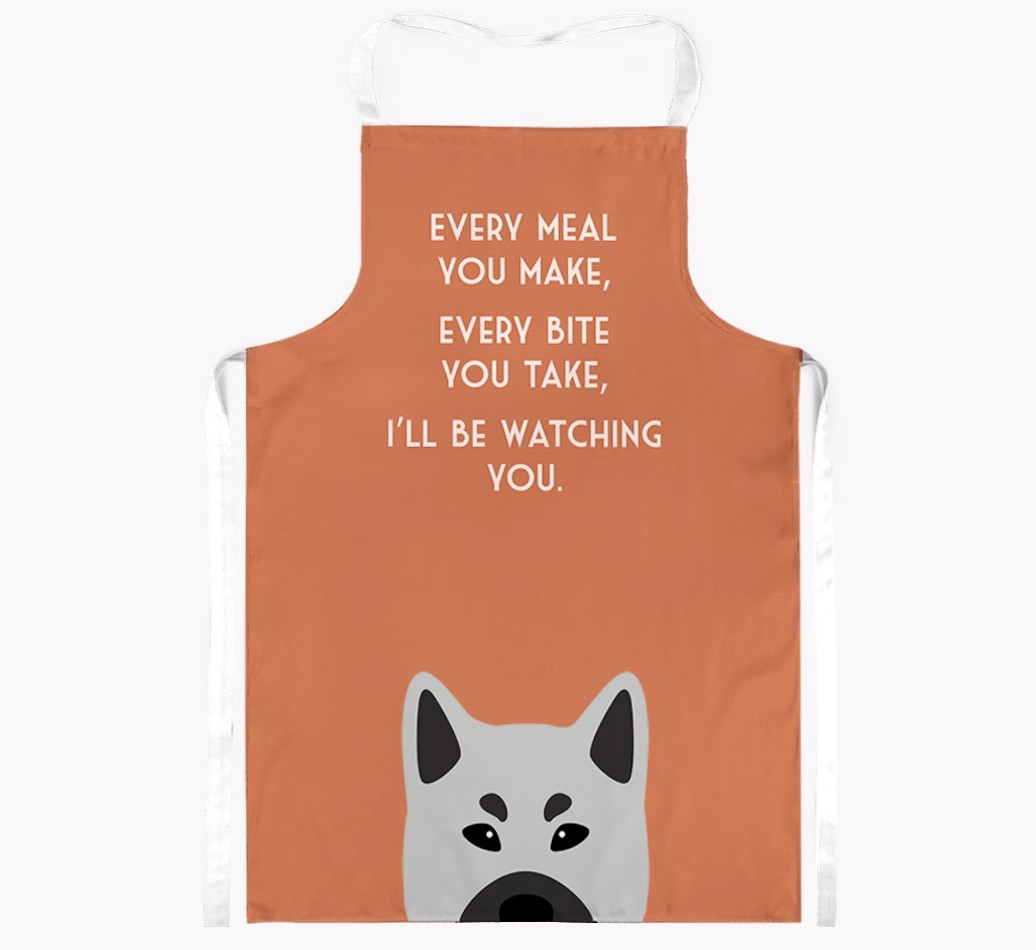 I'll Be Watching You: Personalised {breedFullName} Apron
