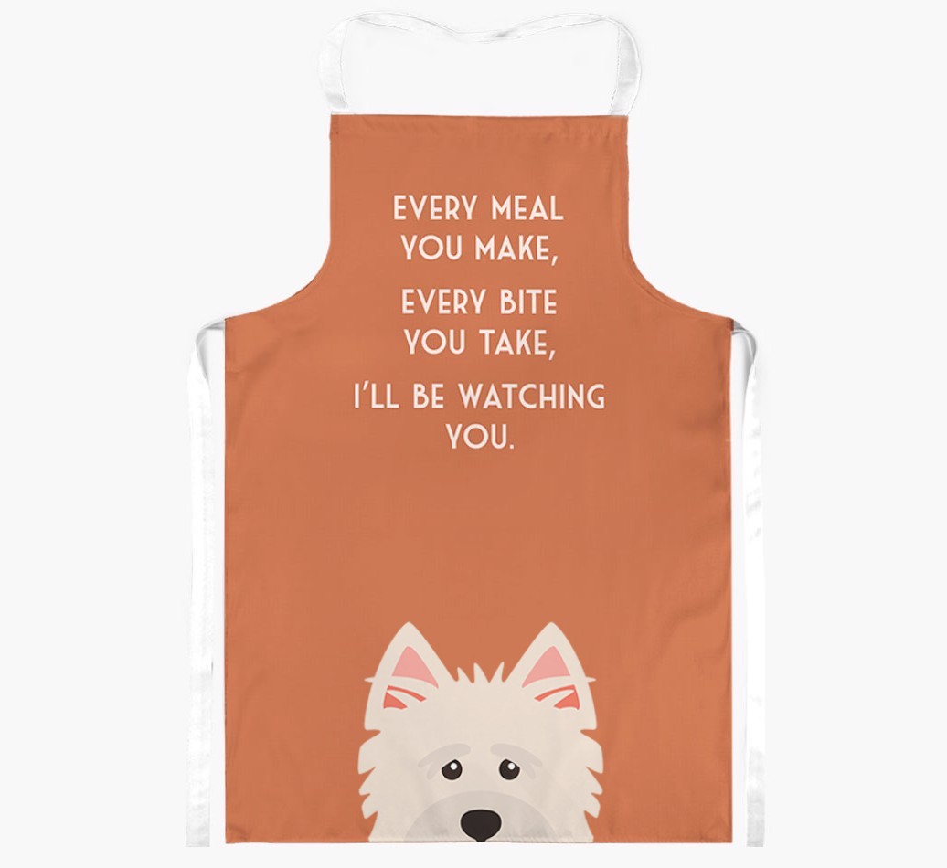 I'll Be Watching You: Personalized {breedFullName} Apron