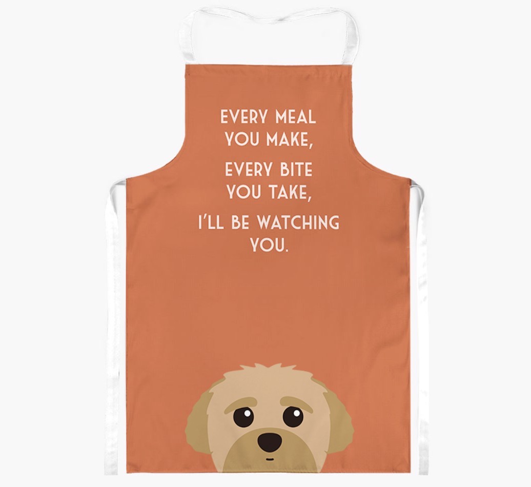 I'll Be Watching You: Personalised {breedFullName} Apron