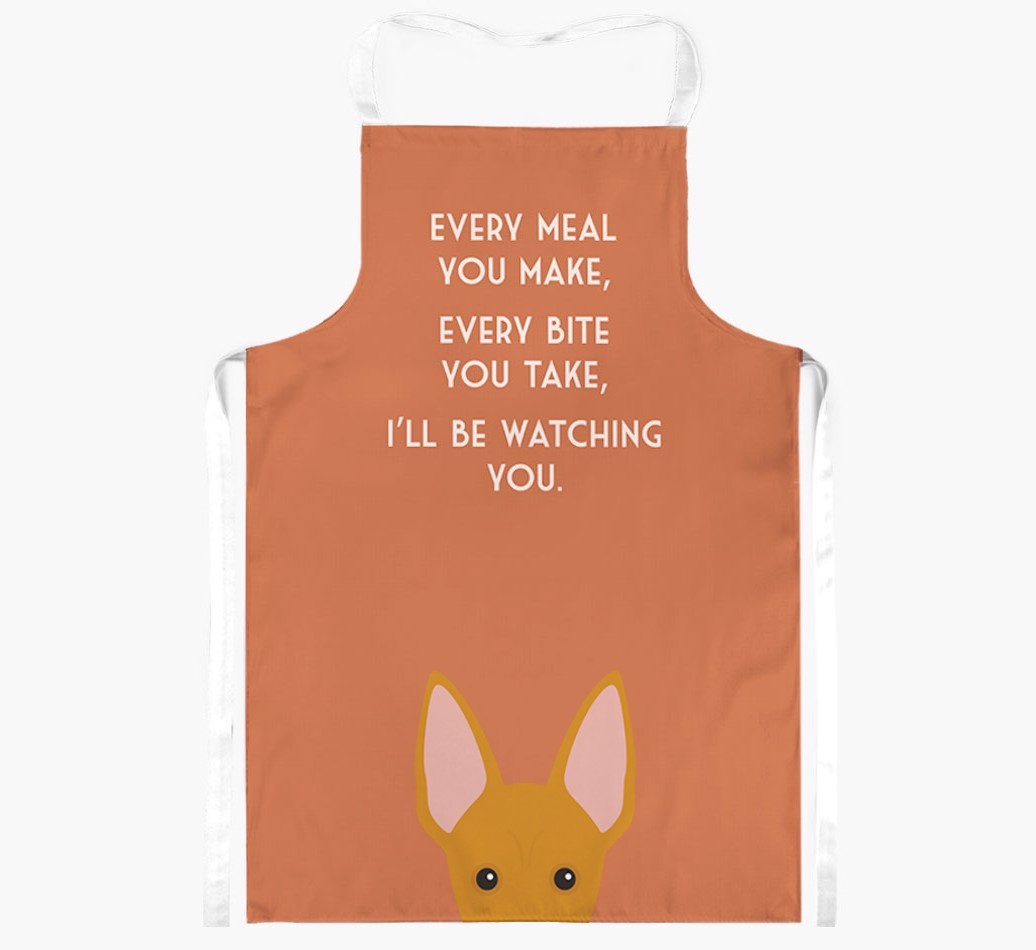 I'll Be Watching You: Personalised {breedFullName} Apron