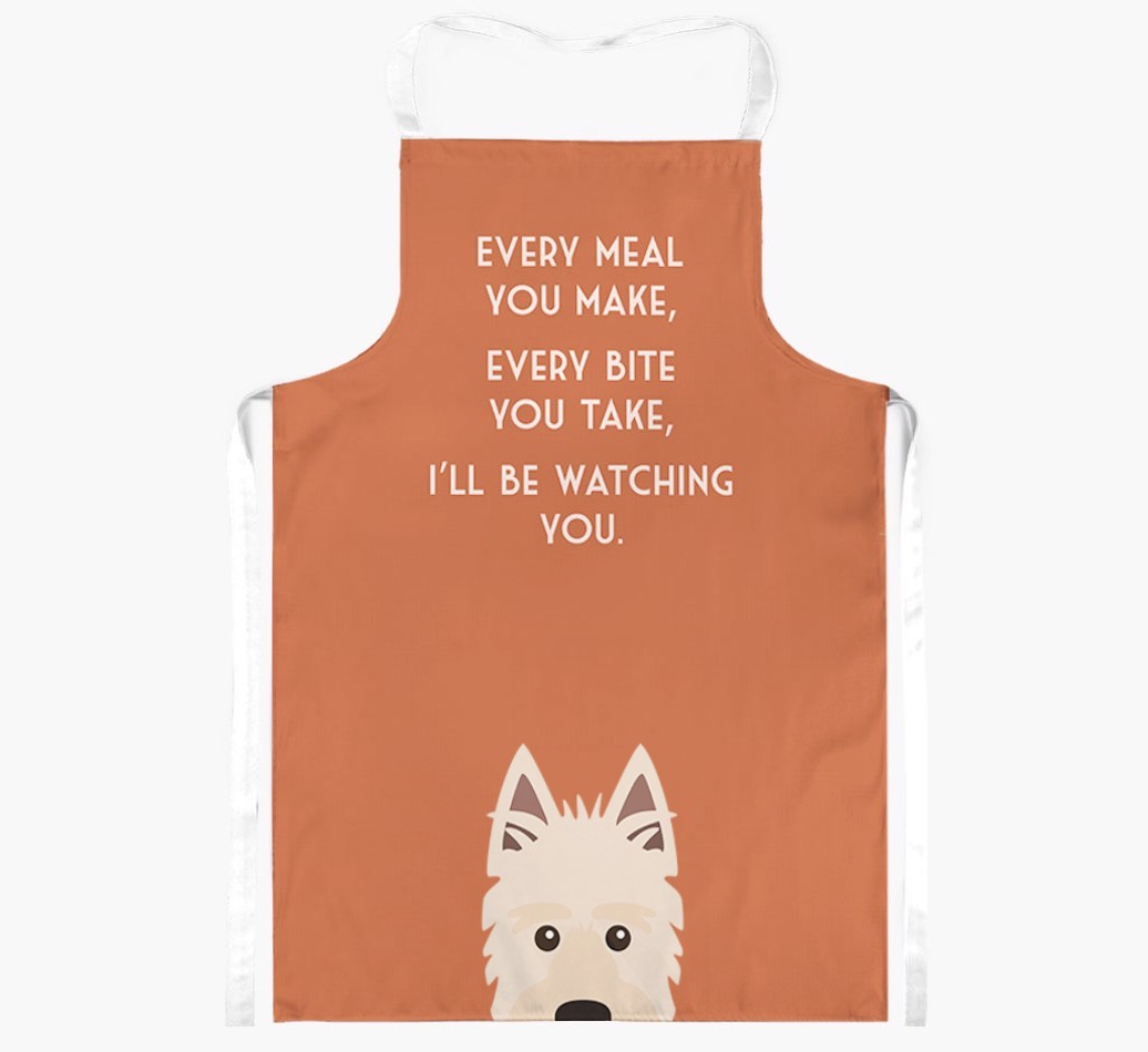 I'll Be Watching You: Personalised {breedFullName} Apron