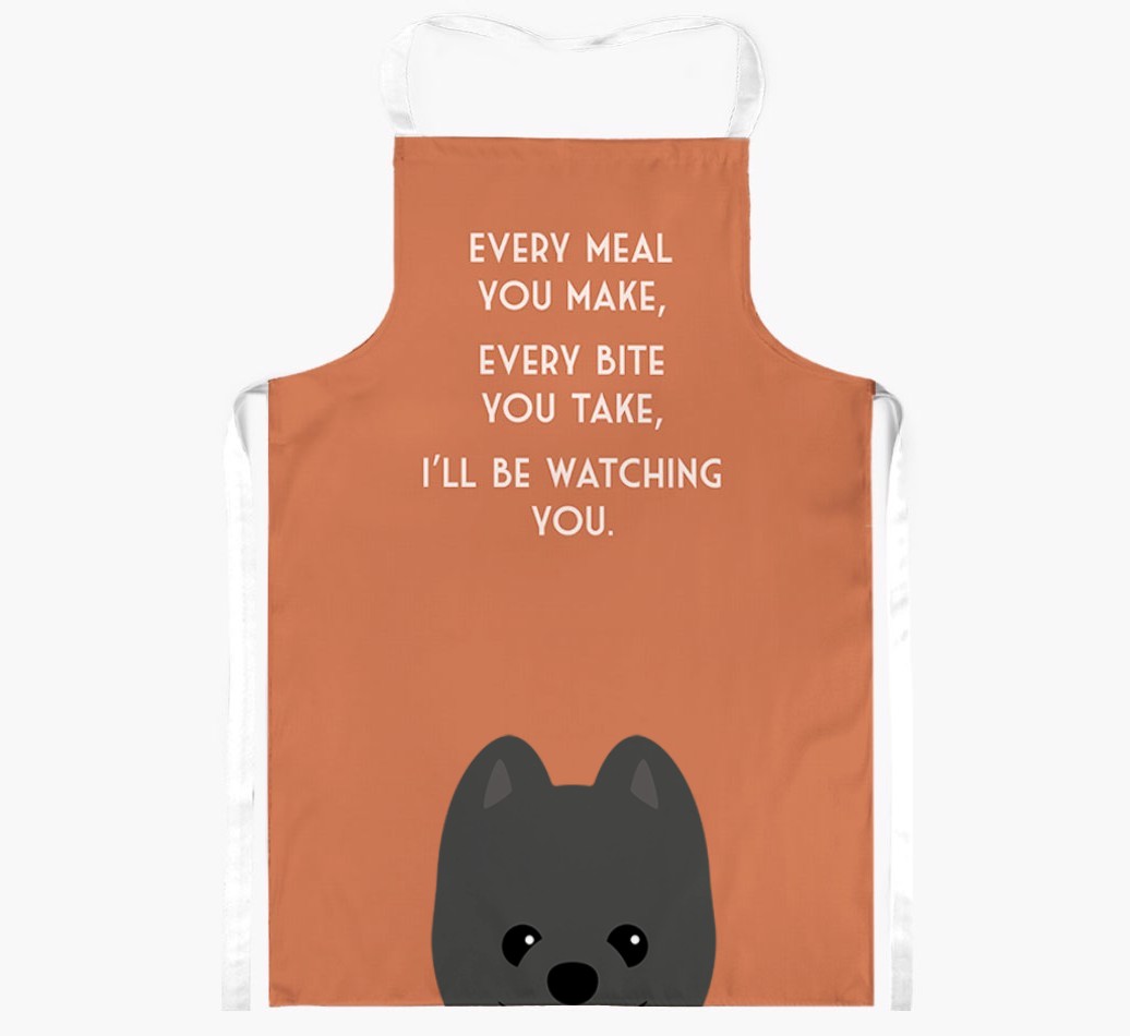 I'll Be Watching You: Personalised {breedFullName} Apron