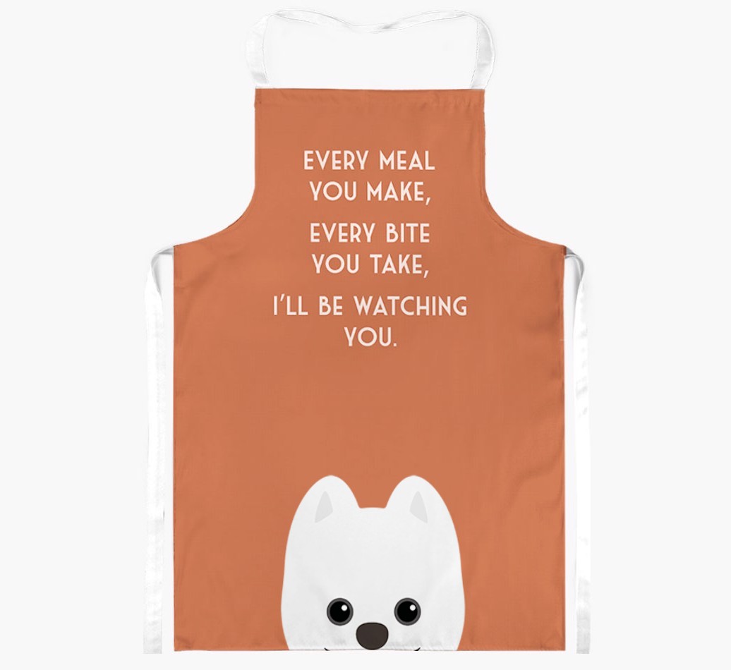 I'll Be Watching You: Personalised {breedFullName} Apron