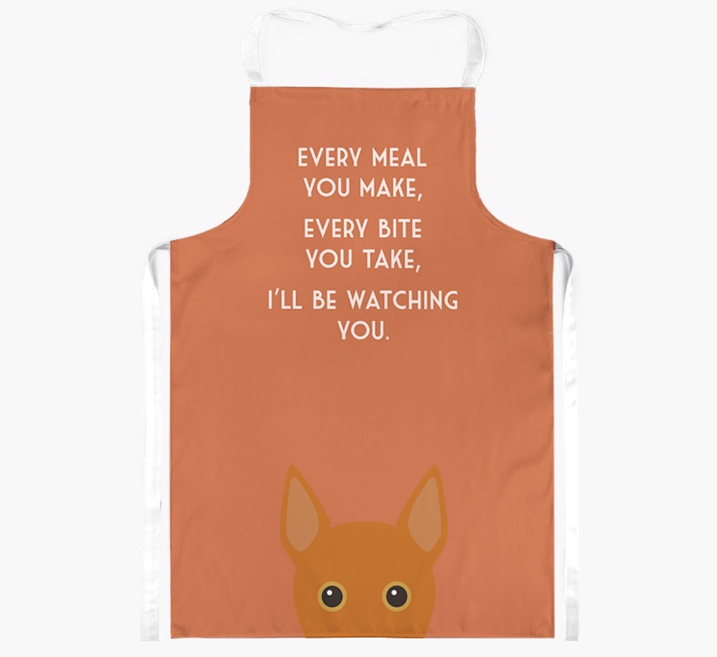 I'll Be Watching You: Personalized {breedFullName} Apron