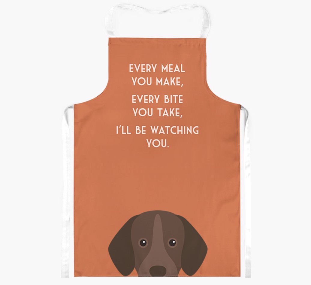 I'll Be Watching You: Personalised {breedFullName} Apron