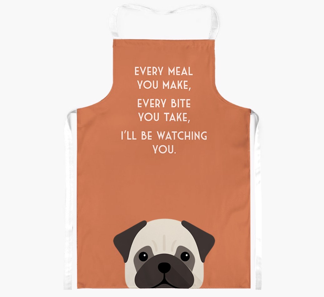 I'll Be Watching You: Personalised {breedFullName} Apron