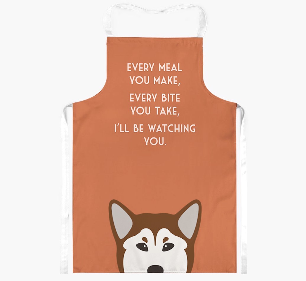 I'll Be Watching You: Personalized {breedFullName} Apron