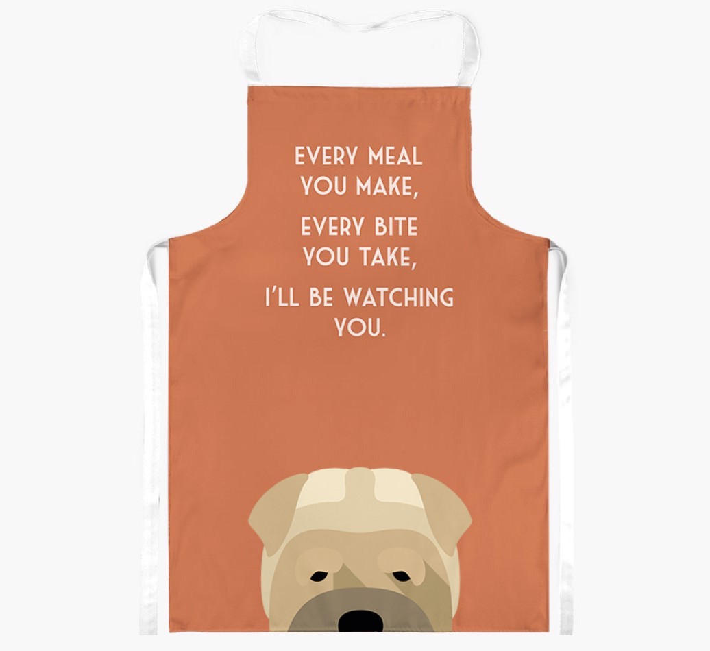 I'll Be Watching You: Personalised {breedFullName} Apron