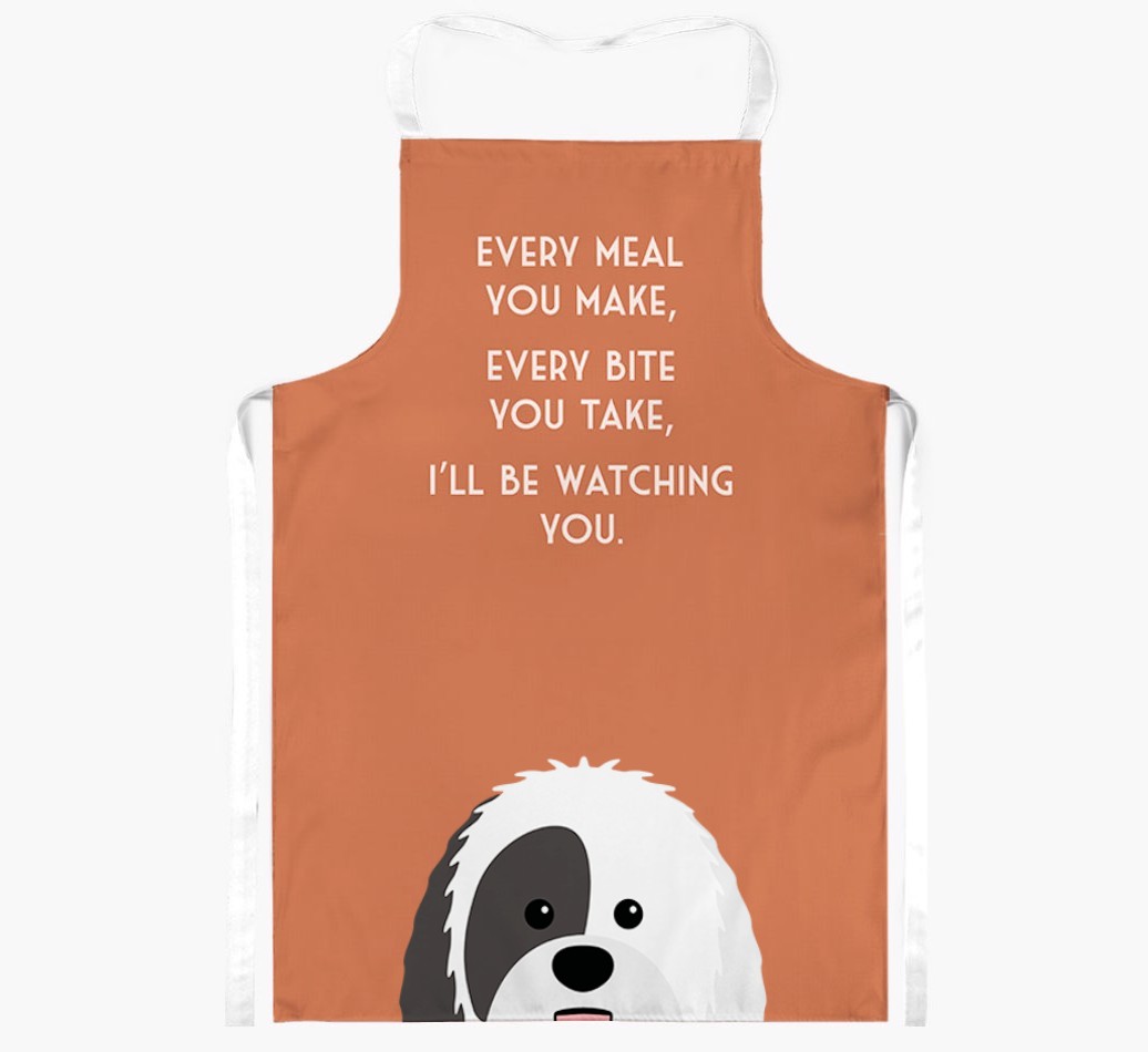 I'll Be Watching You: Personalised {breedFullName} Apron