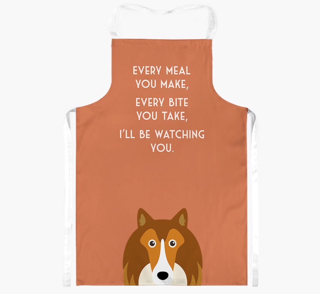 I'll Be Watching You: Personalised {breedFullName} Apron