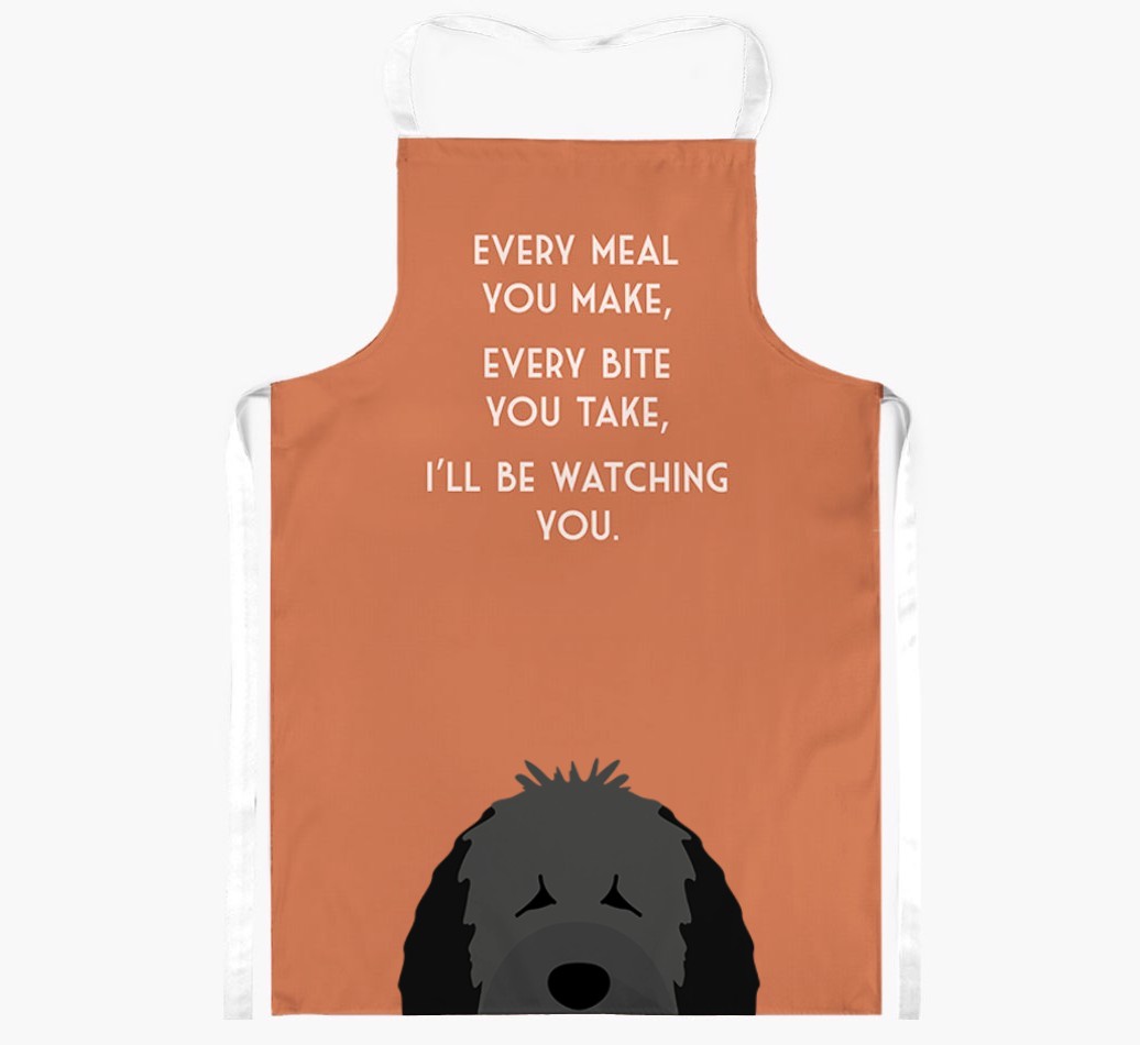 I'll Be Watching You: Personalised {breedFullName} Apron