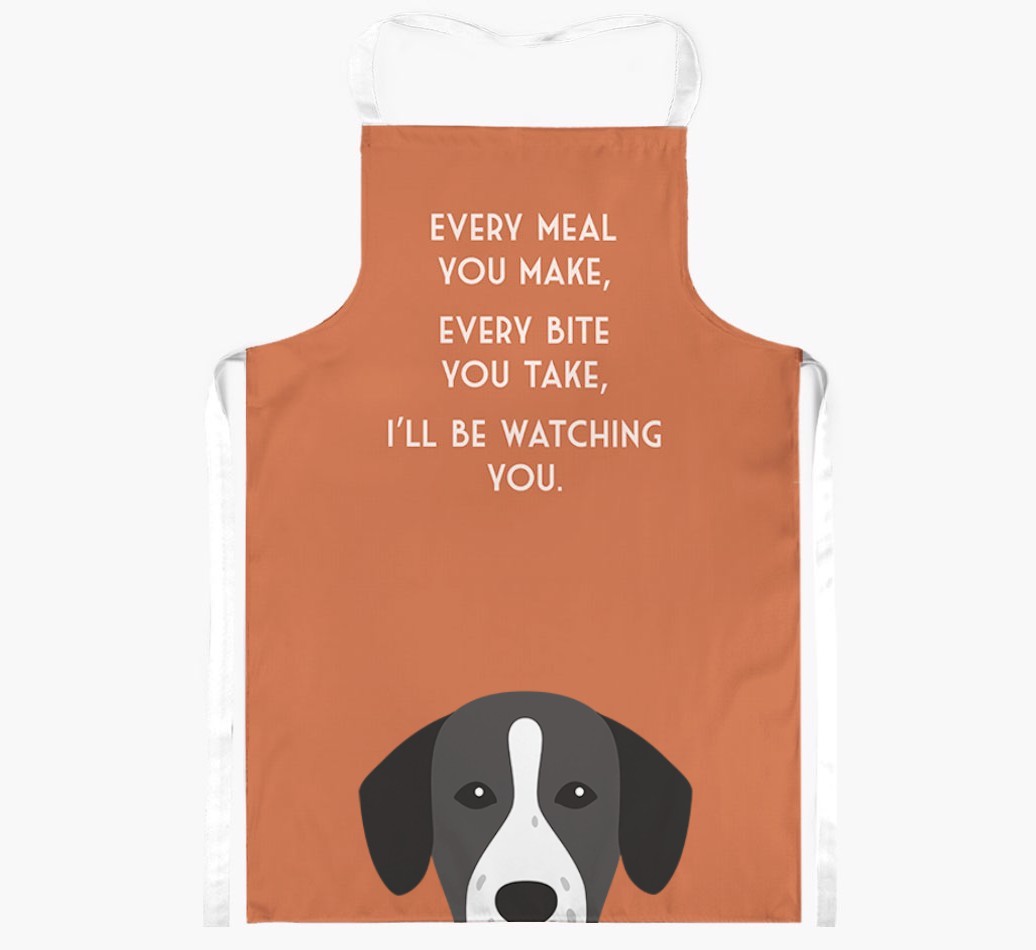 I'll Be Watching You: Personalised {breedFullName} Apron