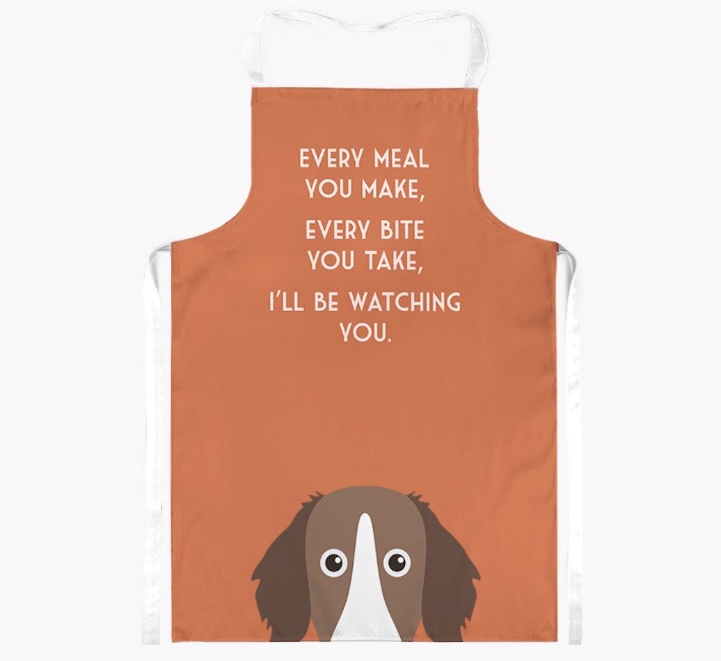 I'll Be Watching You: Personalised {breedFullName} Apron