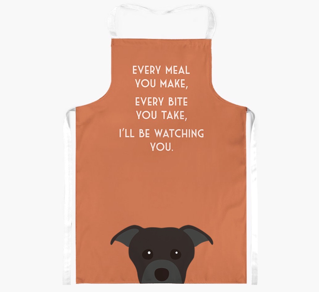 I'll Be Watching You: Personalised {breedFullName} Apron