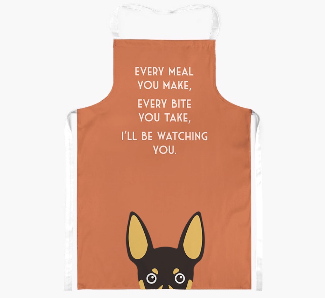 I'll Be Watching You: Personalized {breedFullName} Apron