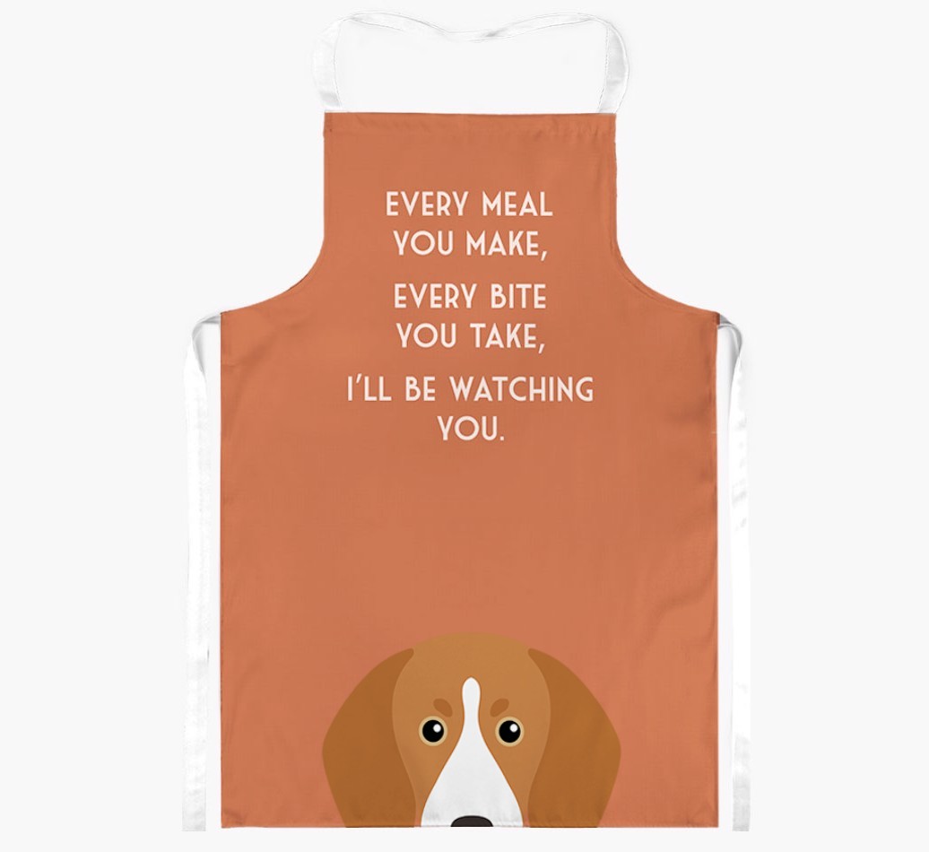I'll Be Watching You: Personalised {breedFullName} Apron
