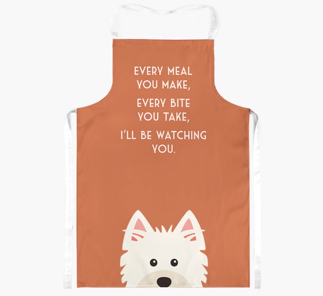 I'll Be Watching You: Personalised {breedFullName} Apron
