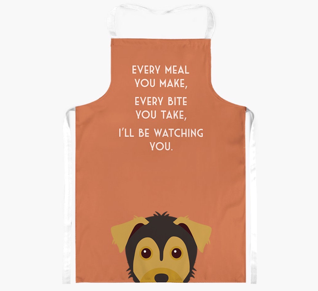 I'll Be Watching You: Personalised {breedFullName} Apron