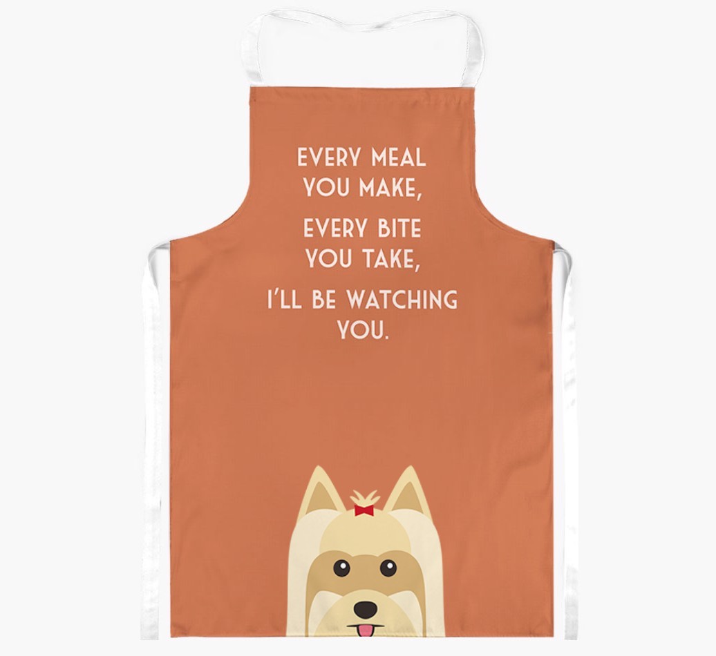 I'll Be Watching You: Personalised {breedFullName} Apron