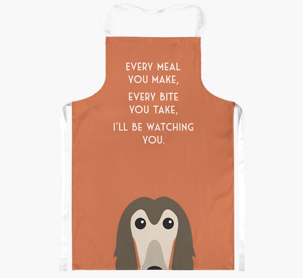 I'll Be Watching You: Personalized {breedFullName} Apron