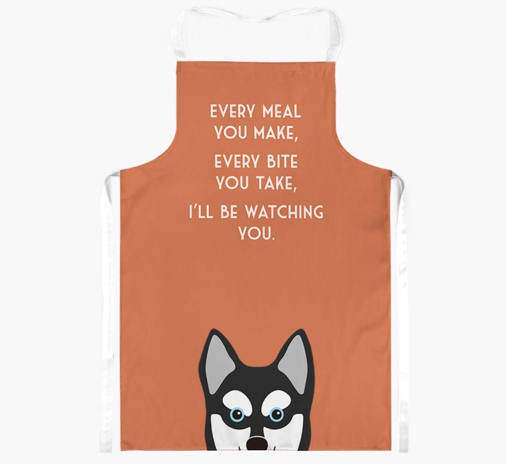 I'll Be Watching You: Personalized {breedFullName} Apron