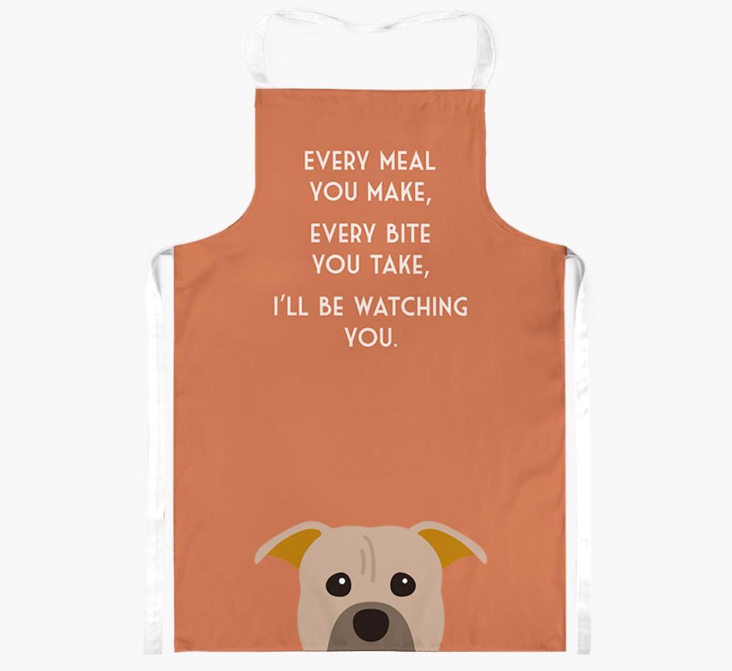 I'll Be Watching You: Personalized {breedFullName} Apron