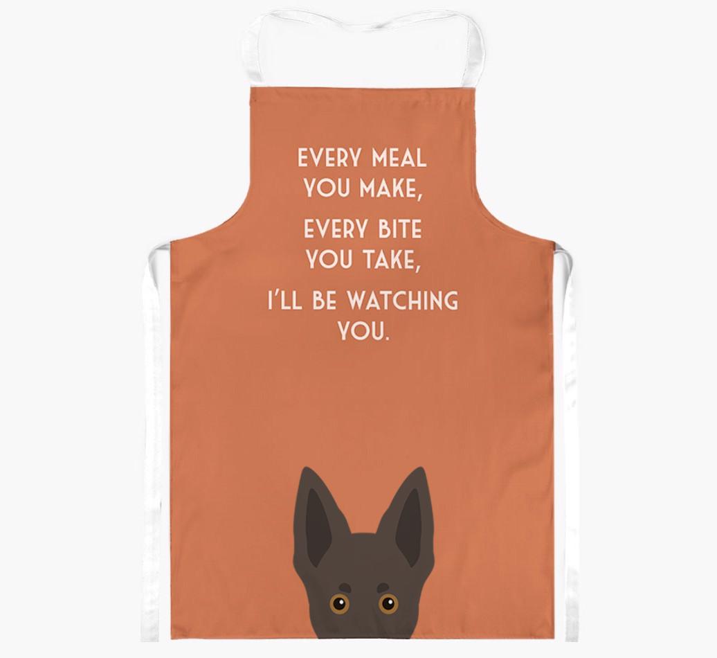 I'll Be Watching You: Personalized {breedFullName} Apron