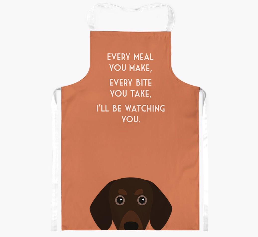 I'll Be Watching You: Personalized {breedFullName} Apron