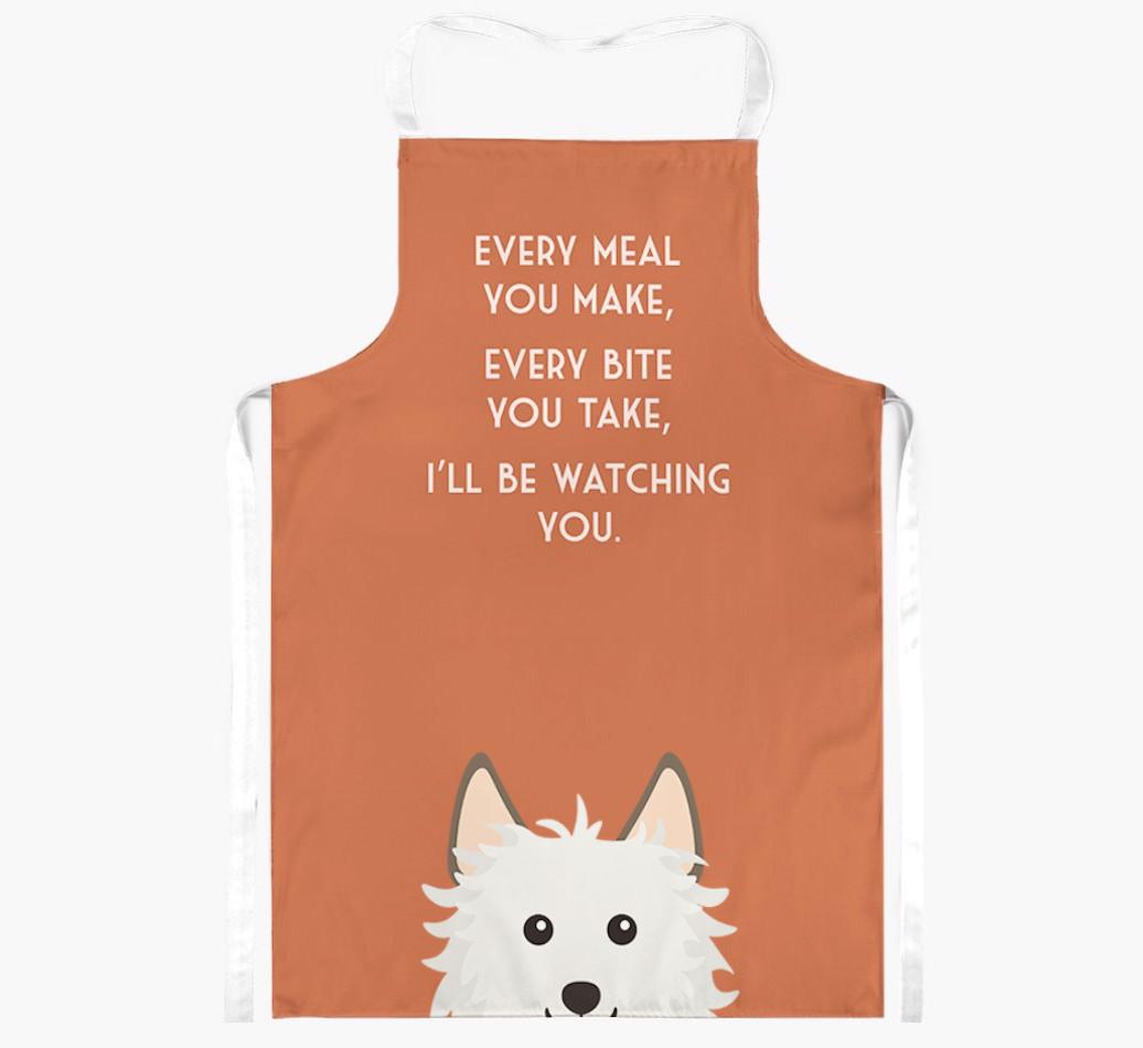 I'll Be Watching You: Personalized {breedFullName} Apron