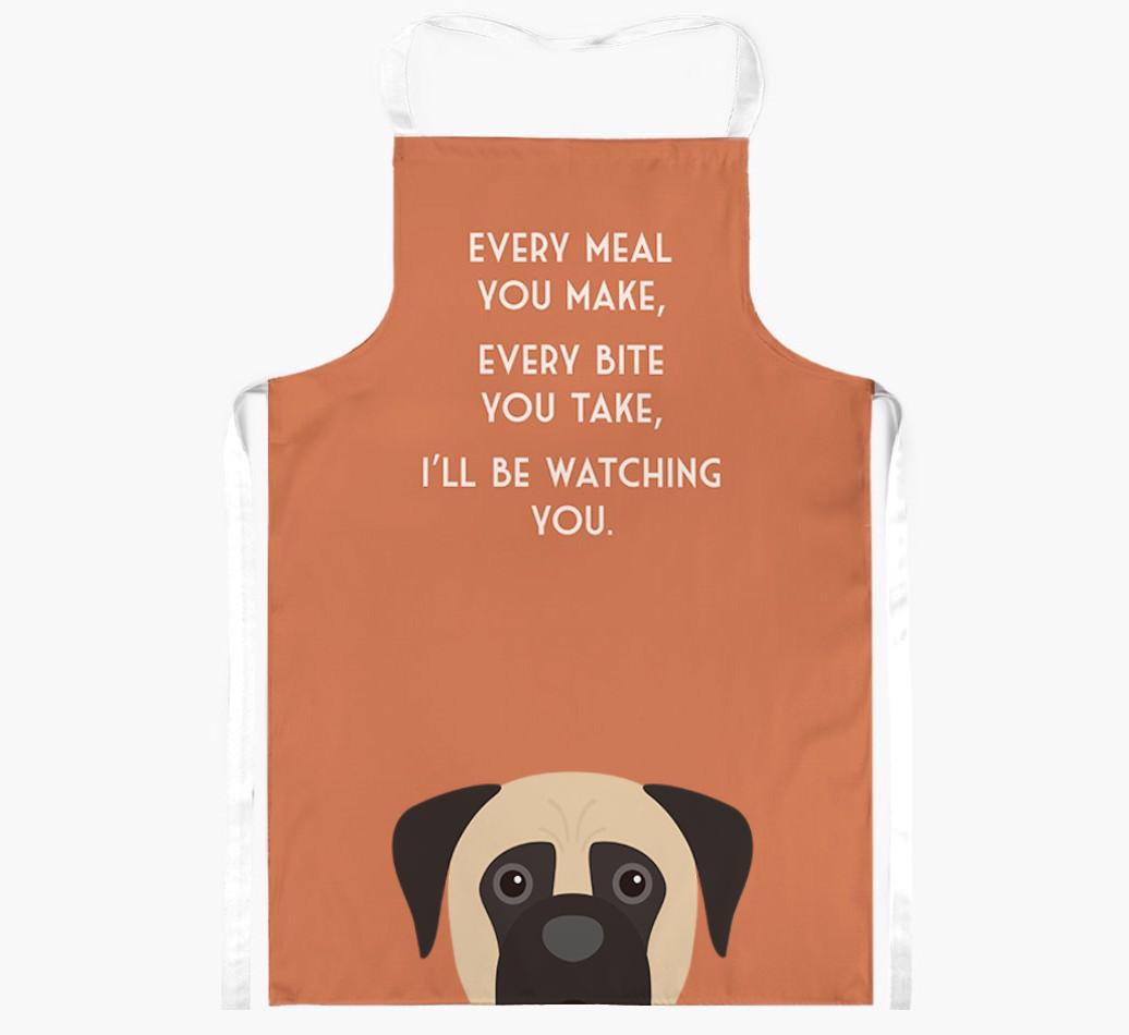I'll Be Watching You: Personalized {breedFullName} Apron