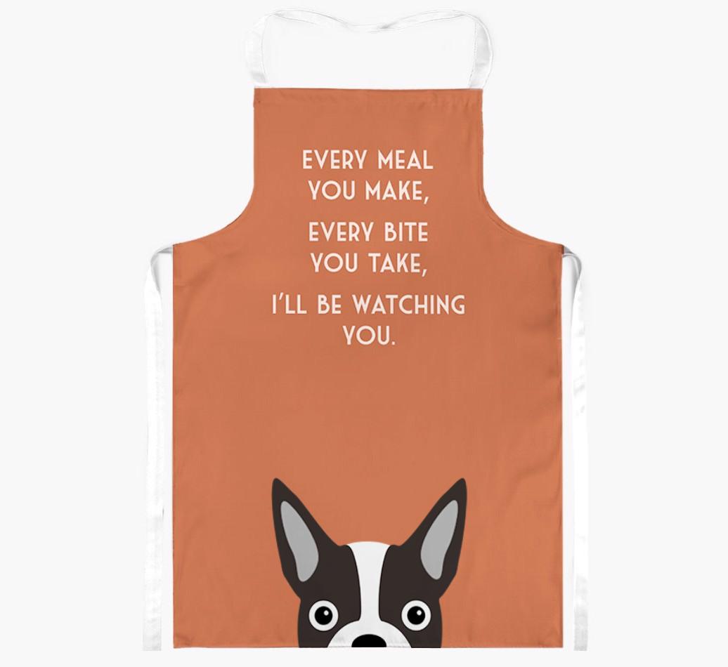 I'll Be Watching You: Personalized {breedFullName} Apron