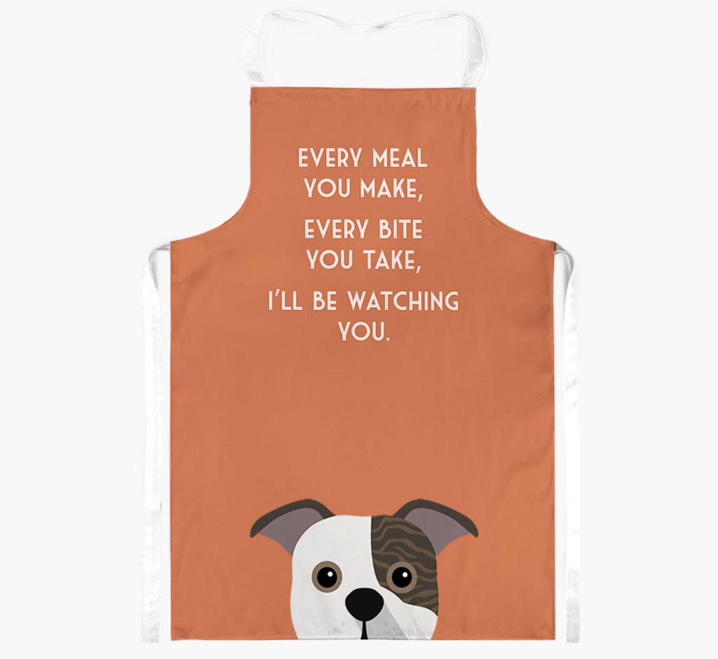I'll Be Watching You: Personalized {breedFullName} Apron