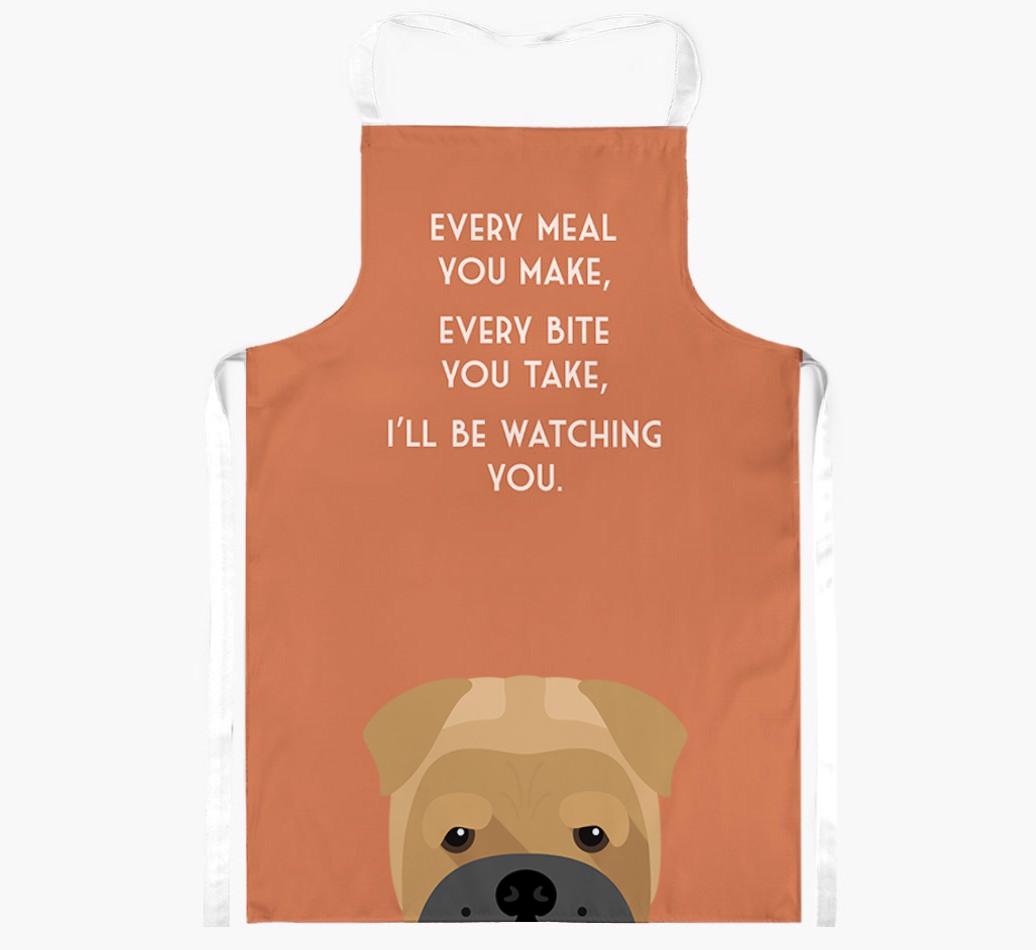 I'll Be Watching You: Personalized {breedFullName} Apron