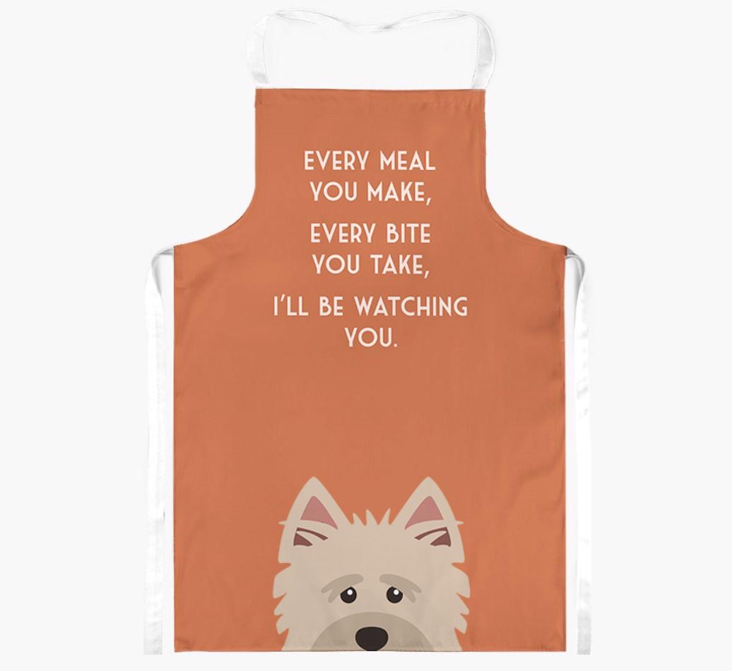 I'll Be Watching You: Personalized {breedFullName} Apron
