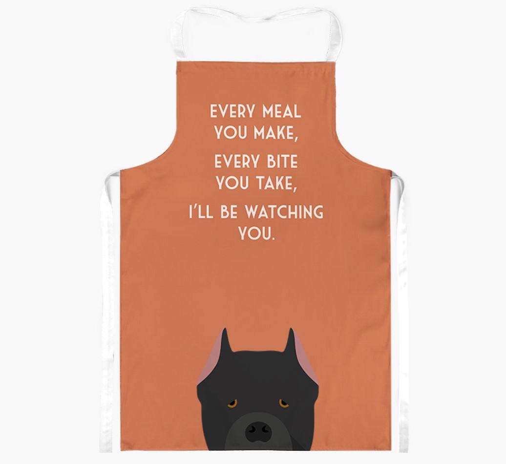 I'll Be Watching You: Personalized {breedFullName} Apron