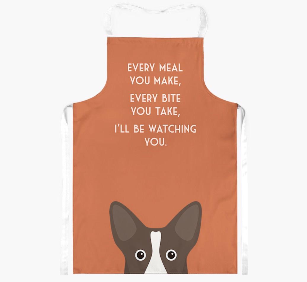 I'll Be Watching You: Personalized {breedFullName} Apron