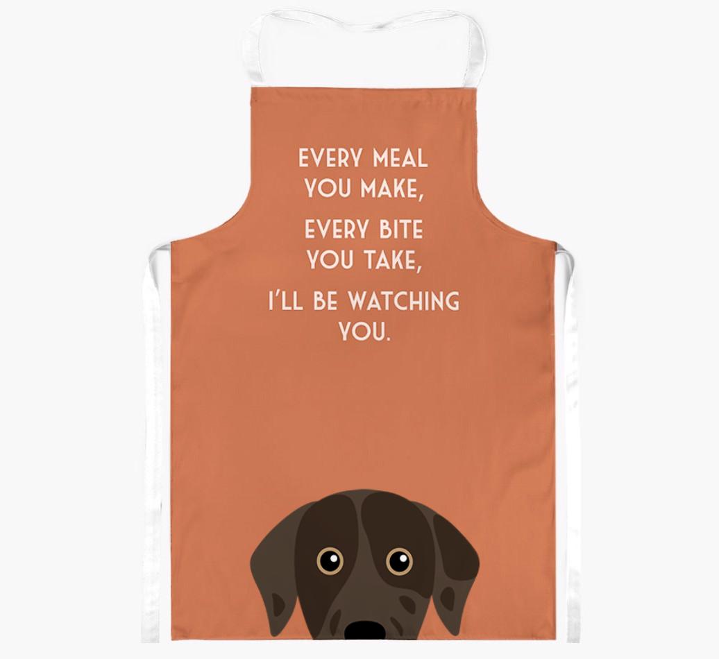 I'll Be Watching You: Personalized {breedFullName} Apron