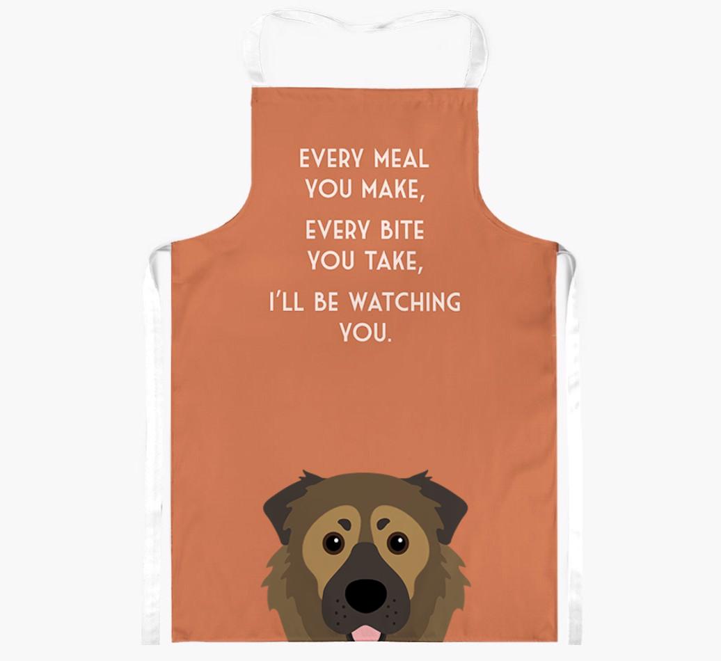 I'll Be Watching You: Personalized {breedFullName} Apron