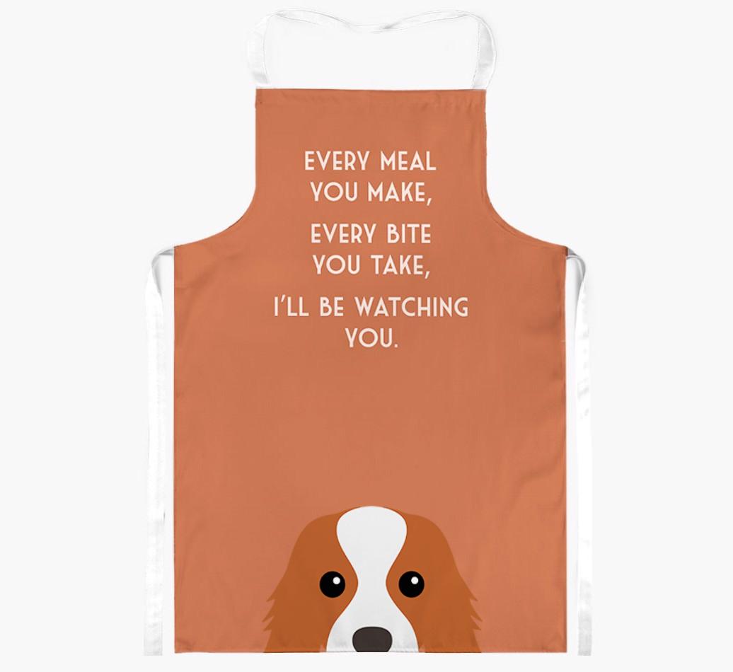 I'll Be Watching You: Personalized {breedFullName} Apron