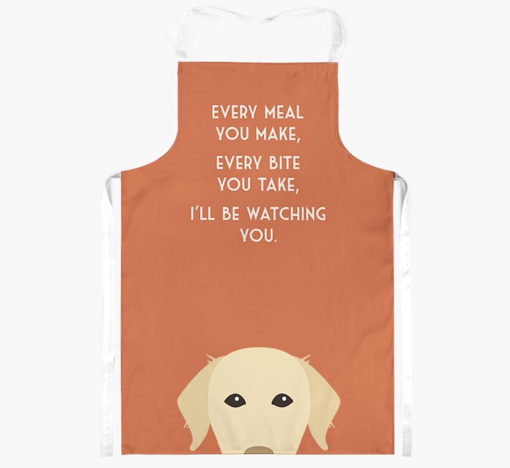 I'll Be Watching You: Personalized {breedFullName} Apron